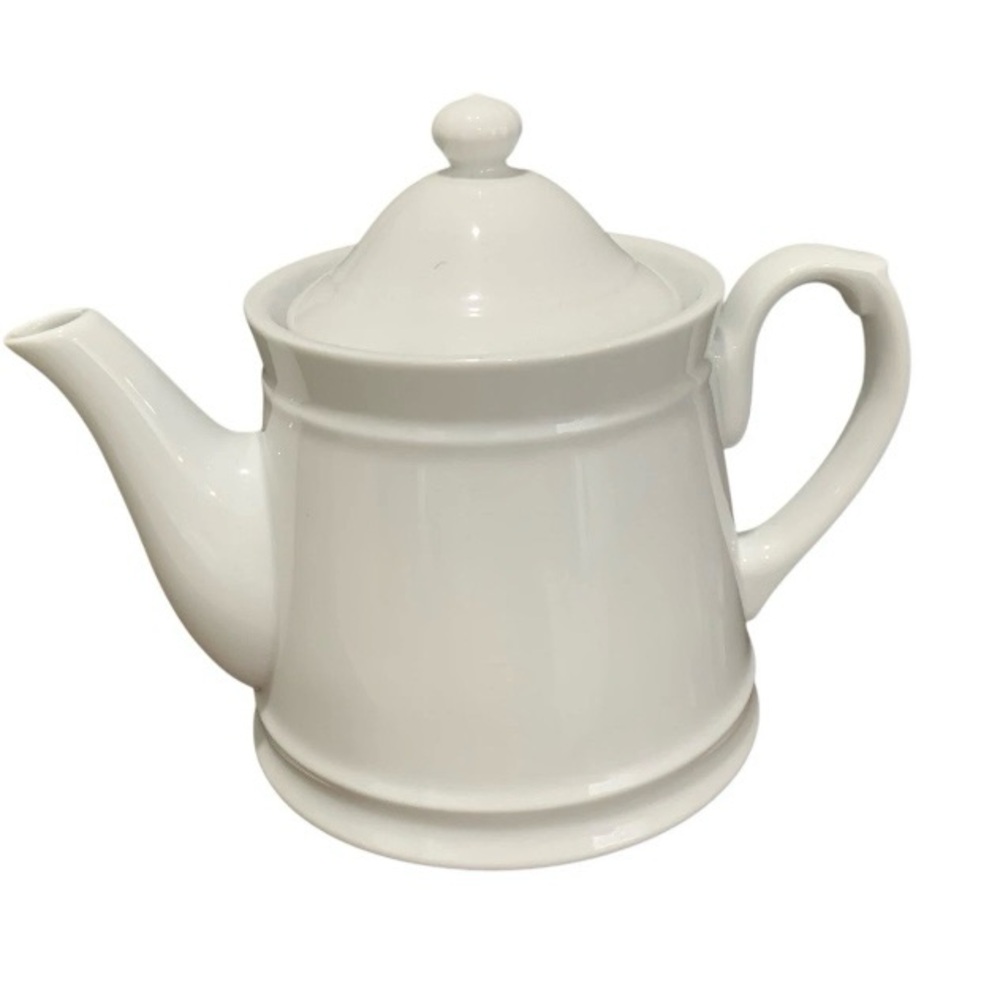 Williams Sonoma BRASSERIE White Teapot? Creamer? Glossy Finish 6”‎ Tall Japan - Picture 3 of 9